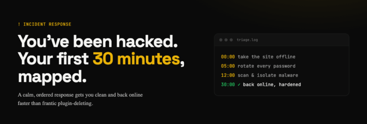 WordPress Site Hacked? Here’s Exactly What to Do in the First 30 Minutes
